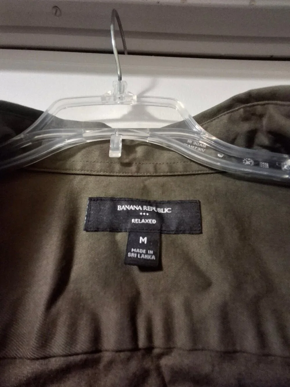Banana Republic Mens Relaxed Fit Utility Shirt Jacket, olive, sz M